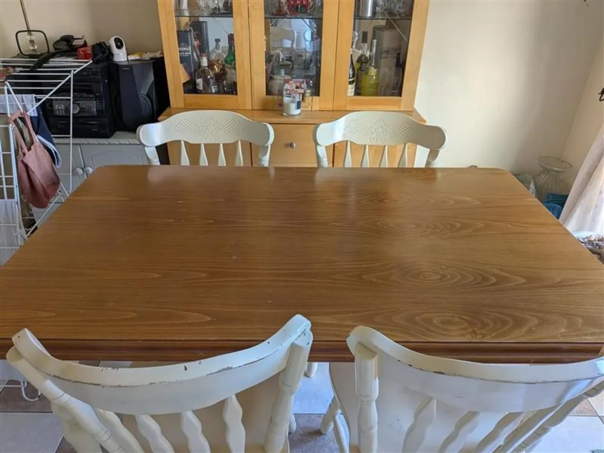 Solid wood kitchen table and chairs set - Image 4