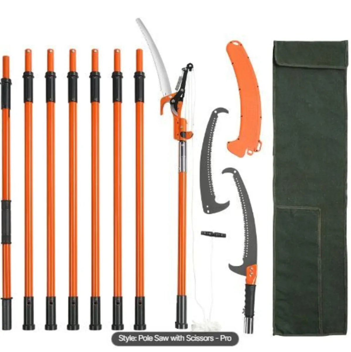 Manual Pole Saw, 2.2-8.2 m Extendable Tree - Image 2
