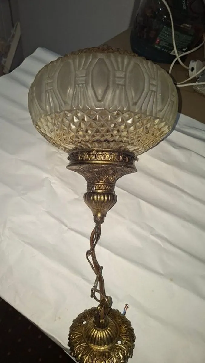 Vintage Ceiling Pendant Light c 1980 - Image 1