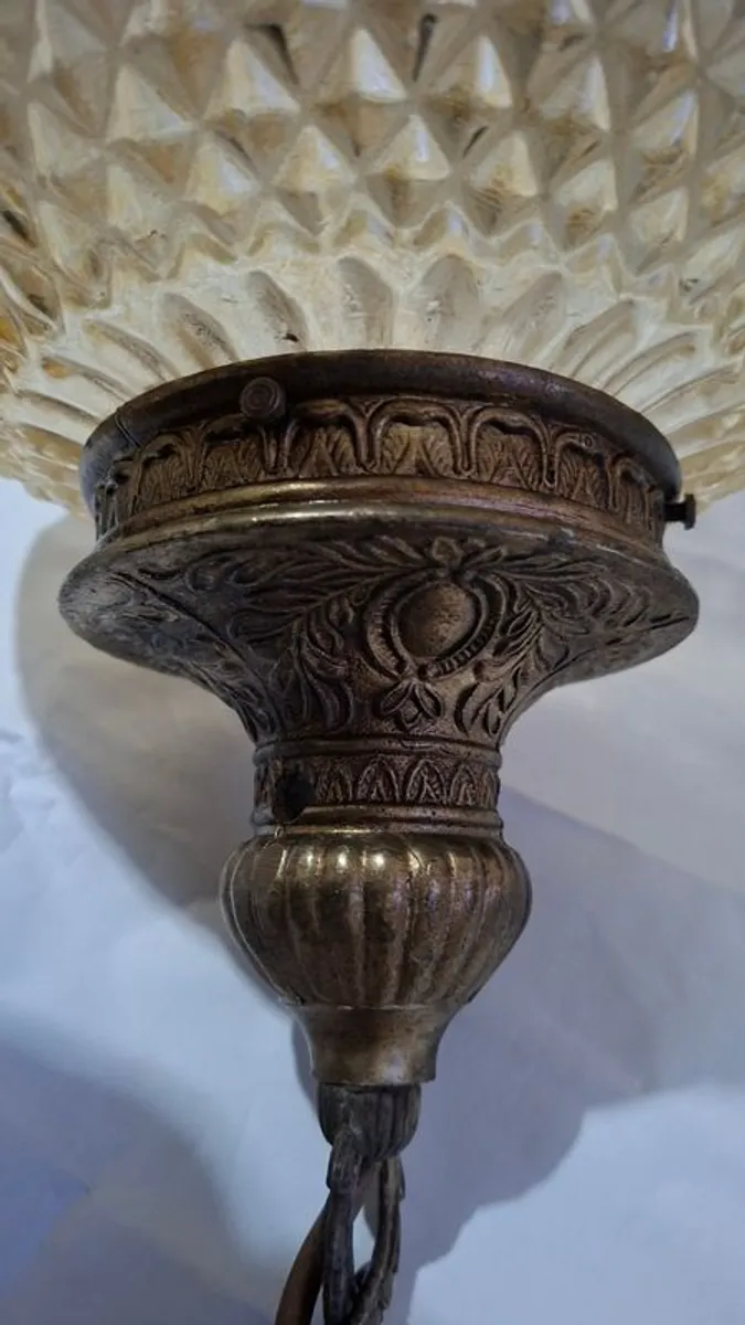 Vintage Ceiling Pendant Light c 1980 - Image 3