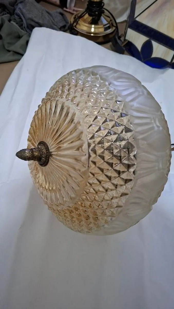 Vintage Ceiling Pendant Light c 1980 - Image 4