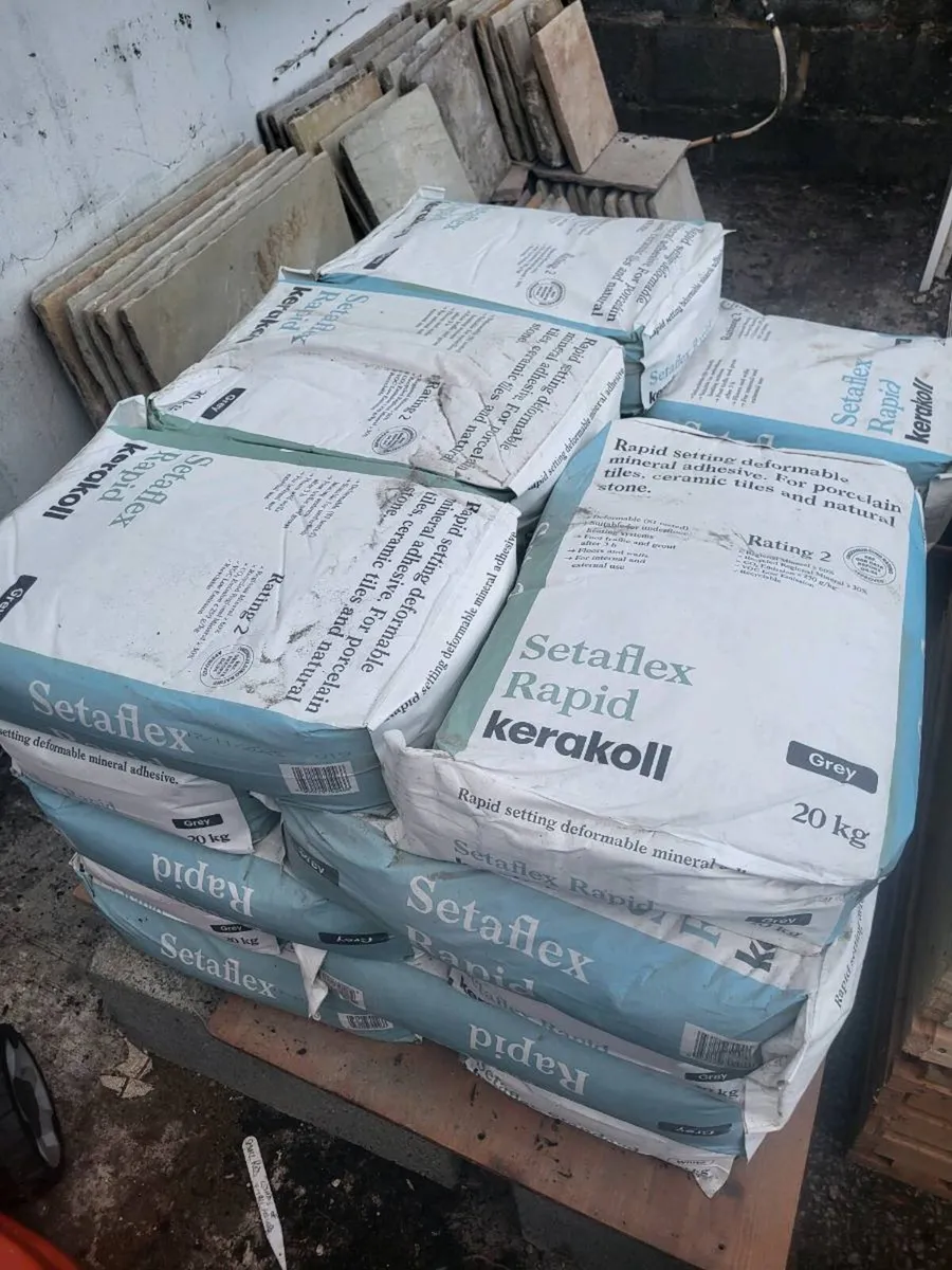 Rapid set tile adhesive