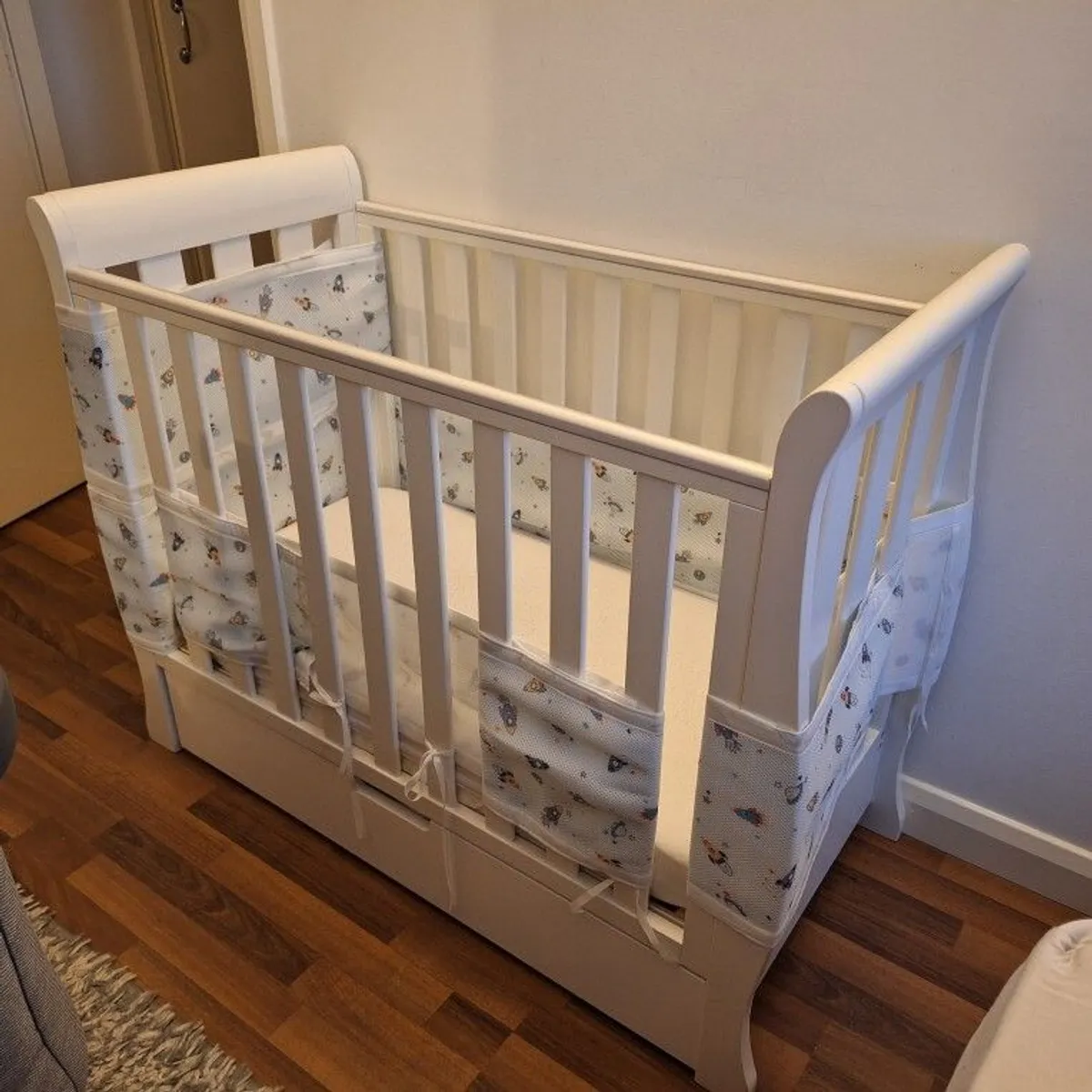 Obaby Space Saver Cot + Mattress + 3 Sheets (Cost - Image 3