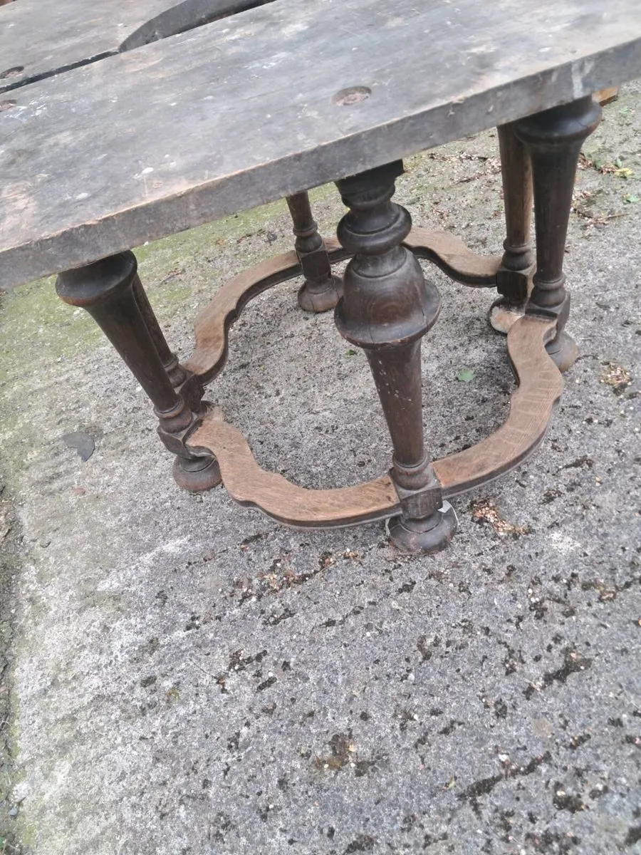 2 oak table bases stands - Image 3