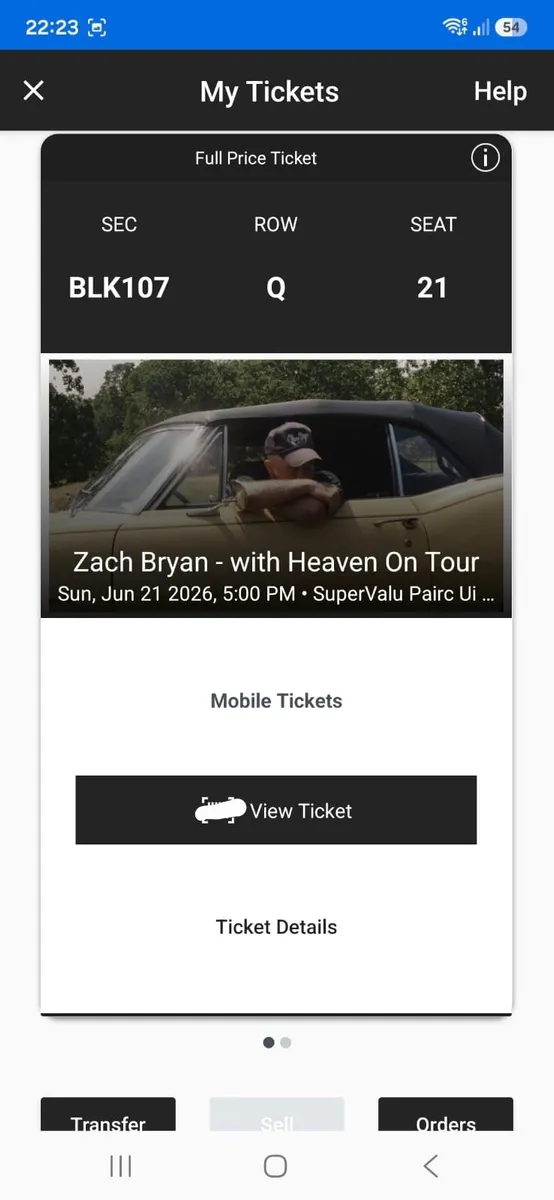 Zach Bryan - Seated Tickets Cork Sunday 21st - Image 1