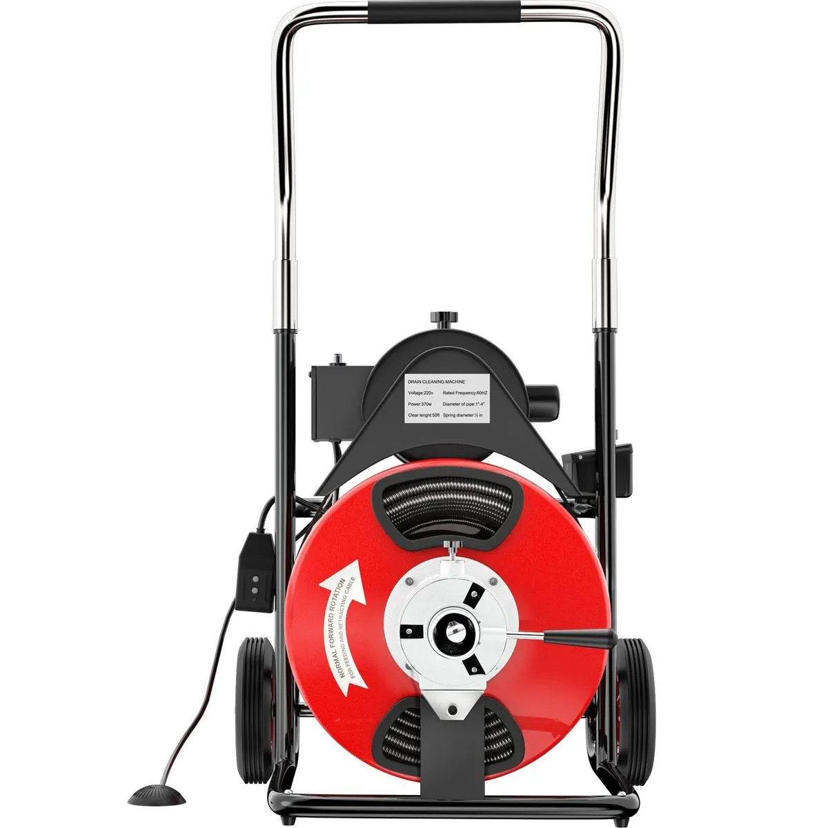 75FT X 3/8 Inch 250W Drain Pipe Cleaning Machine - Image 2