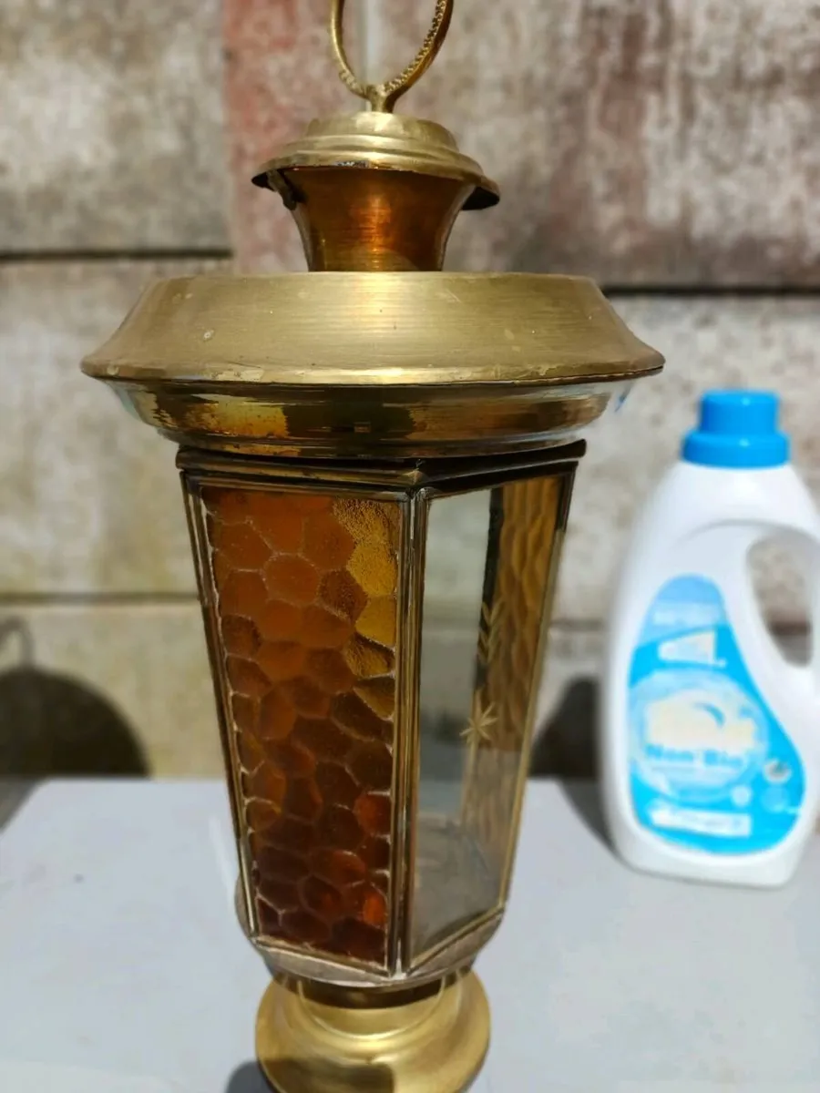 1950s Brass Candle Lanterns - Image 4