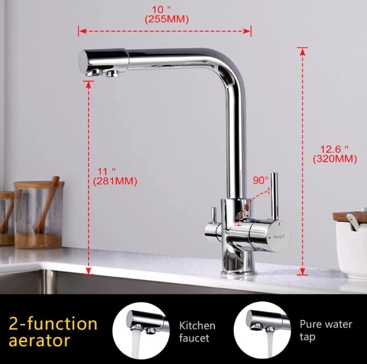 3 way kitchen mixer with integrated filtration - Image 2