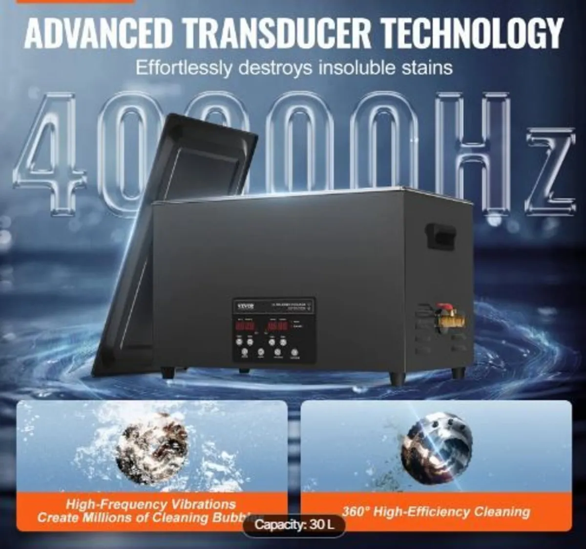 30L Sonic Cleaner, 600W Digital Ultrasonic Cleani - Image 3