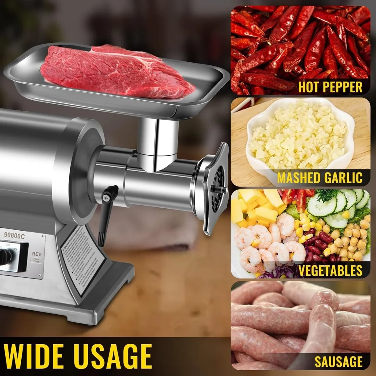 Electric Meat Grinder 1100W Stainless Steel Mincer - Image 4