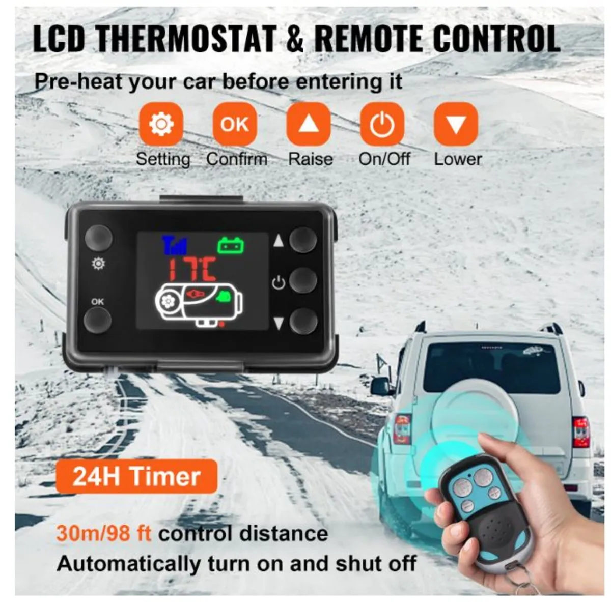 12V 5KW Diesel Parking Heater with LCD Monitor - Image 3