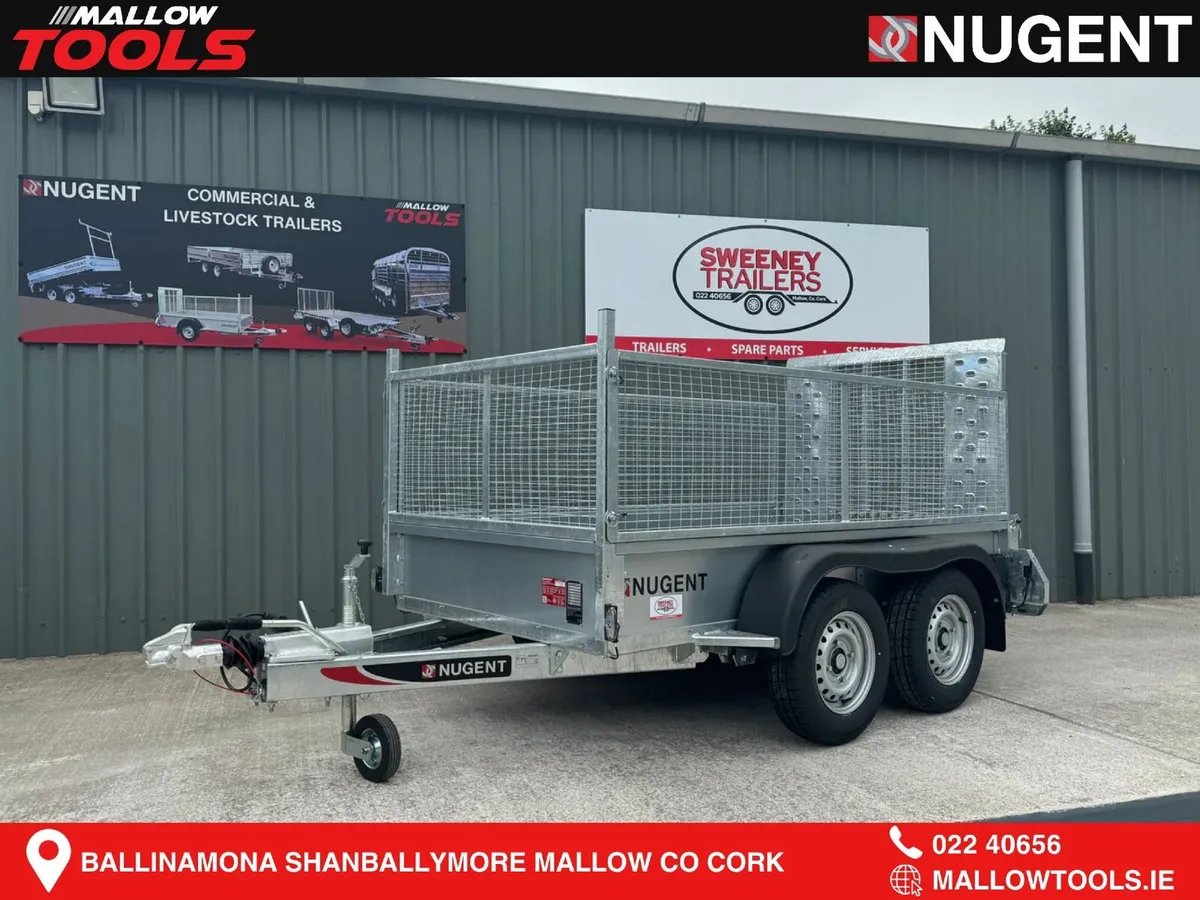 Nugent GP 8' 2'' x 4' 2'' Twin Axle c/w Mesh Sides