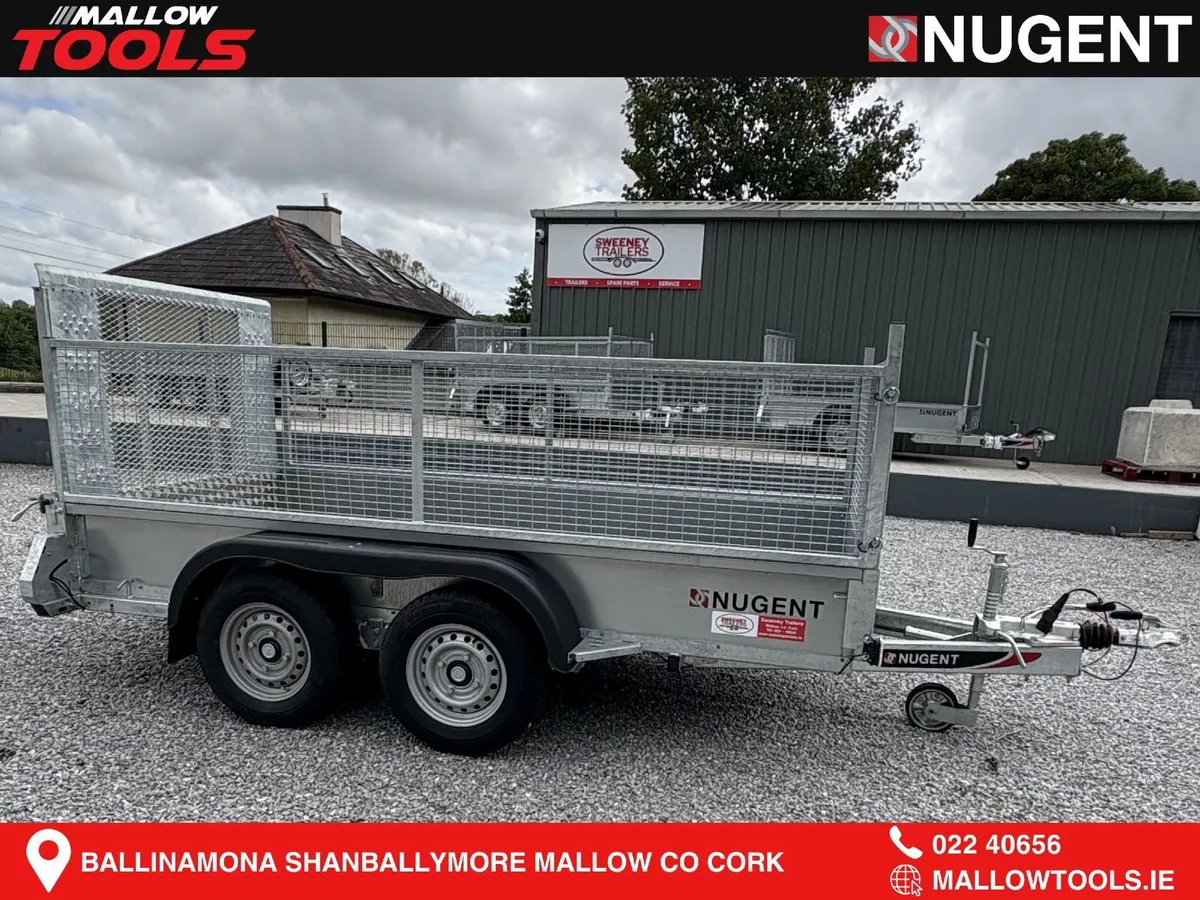 Nugent GP  10' x 5'  Twin Axle c/w Mesh Sides