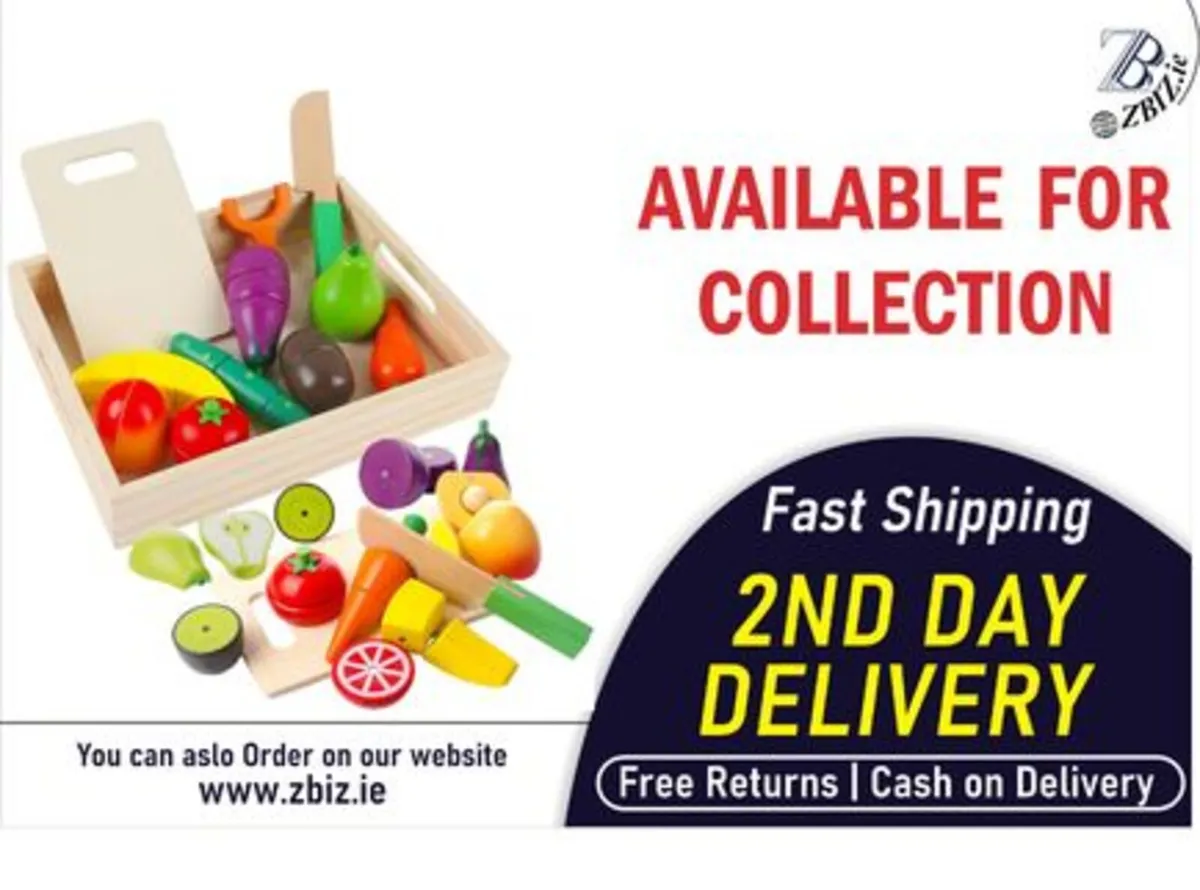 Wooden Play Food Toys Fruit and Vegetables Set - Image 1