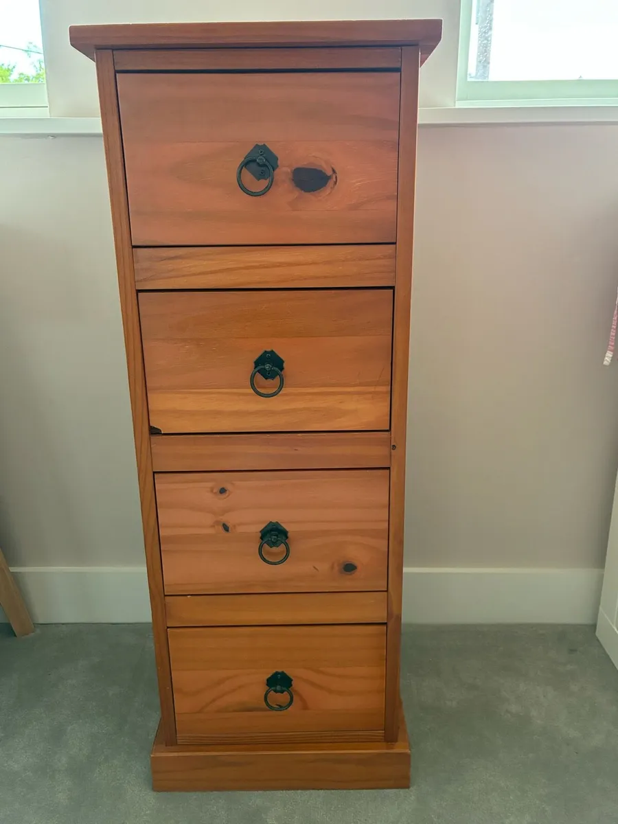 Tall wooden storage with drawers - Image 1