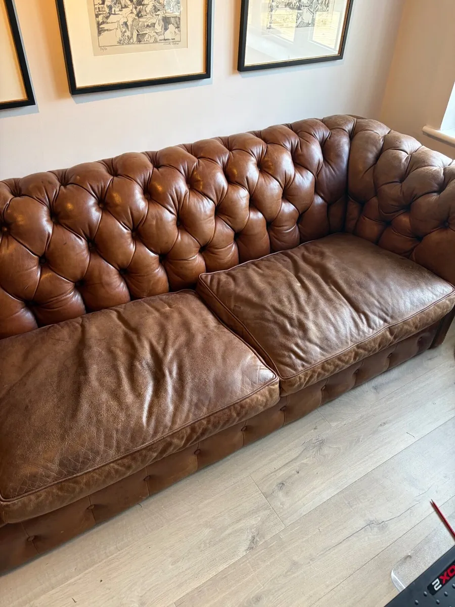 Chesterfield Leather sofa - Image 2