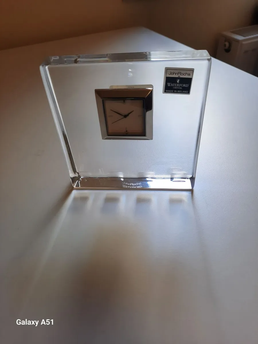 John Rocha Designed Waterford Crystal Desk Clock - Image 2