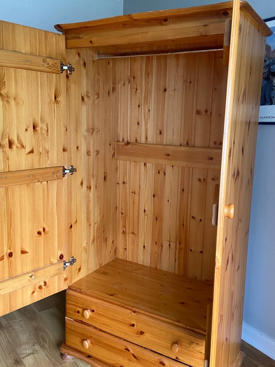 Solid Pine Double Wardrobe - Image 2