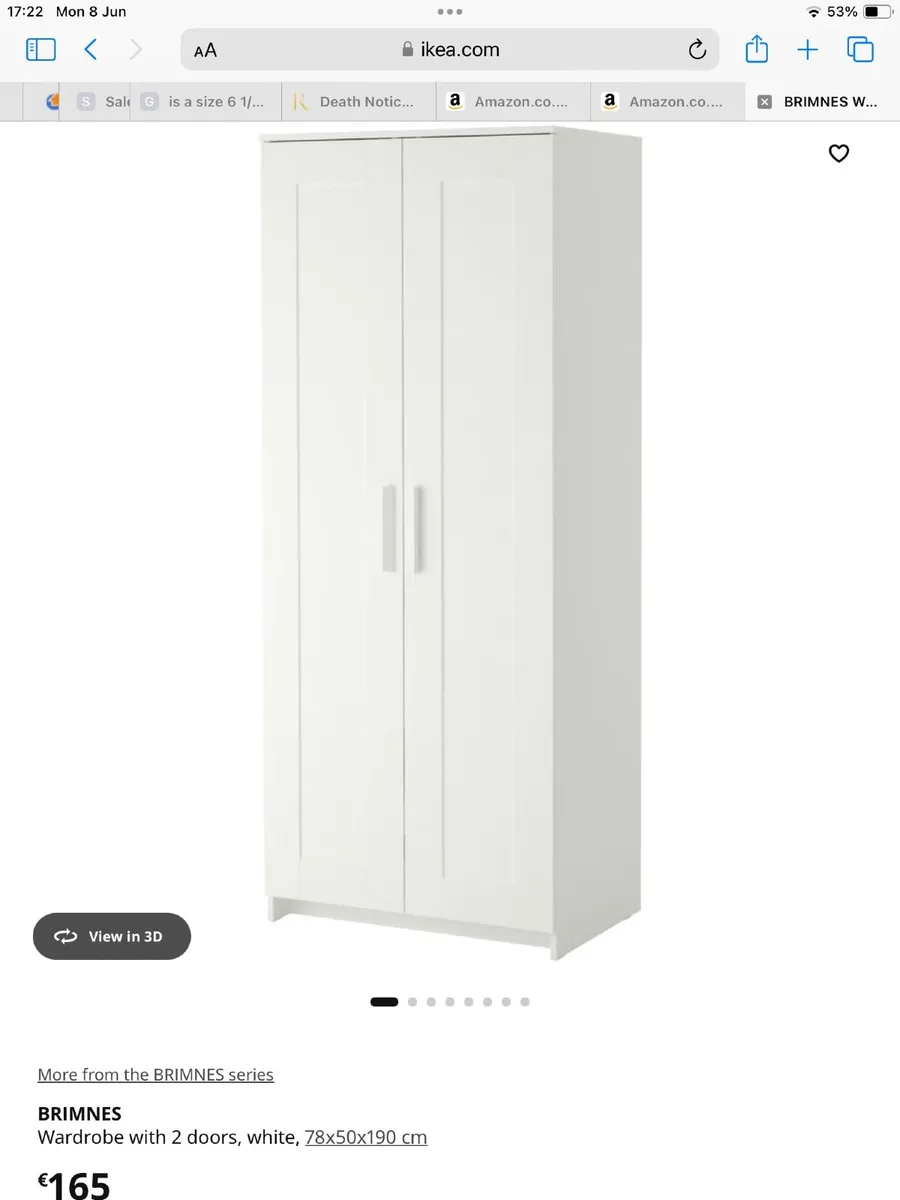 IKEA Brimnes two door Wardrobe - Image 1
