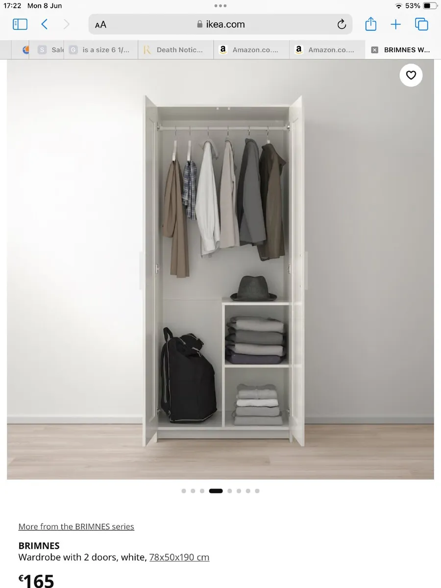 IKEA Brimnes two door Wardrobe - Image 3