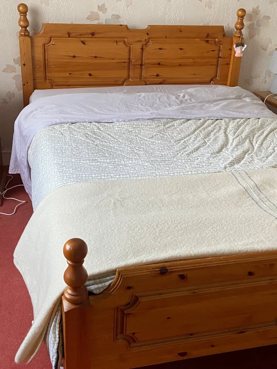 Solid Pine Double Bed Frame - Image 2