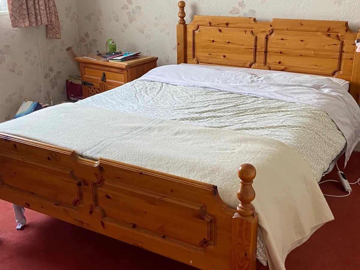 Solid Pine Double Bed Frame - Image 3