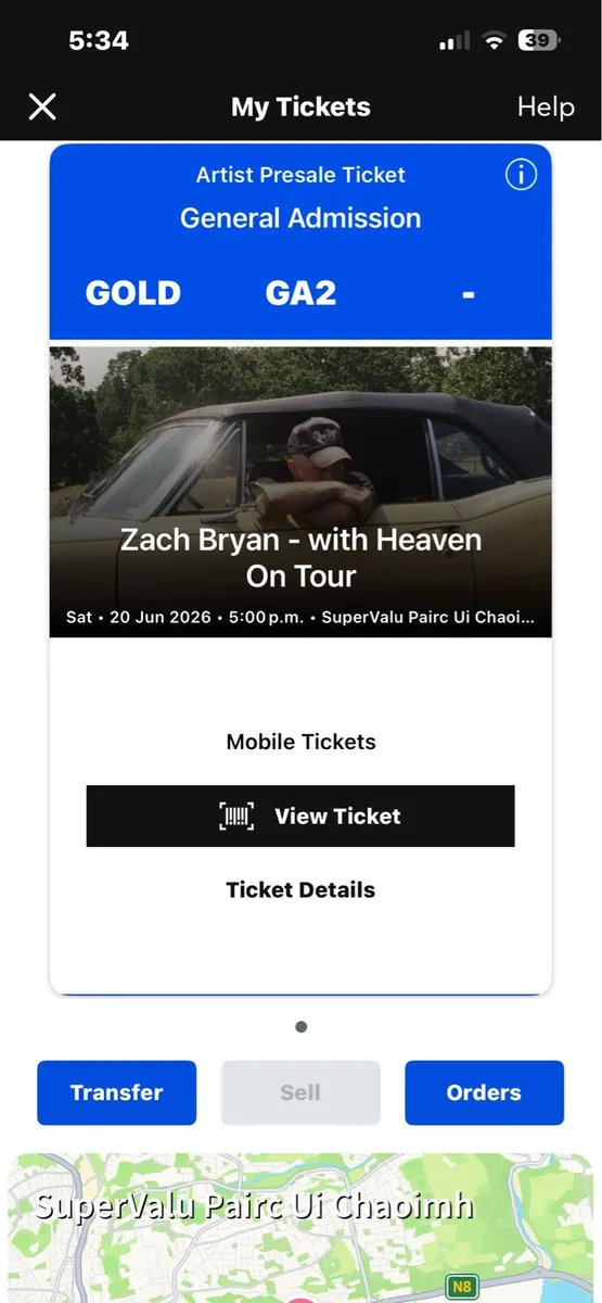 Golden circle Zach Bryan ticket Saturday - Image 1
