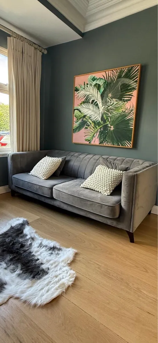 Grey 3 Seater Couch - Image 1