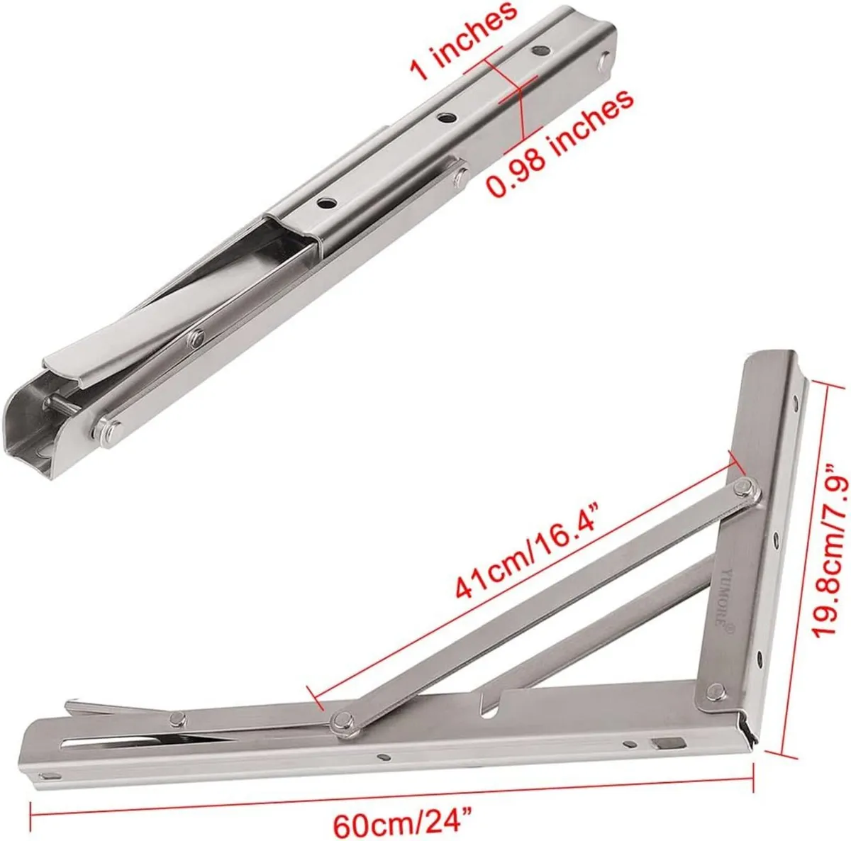 Heavy duty large foldable metal shelf brackets - Image 2