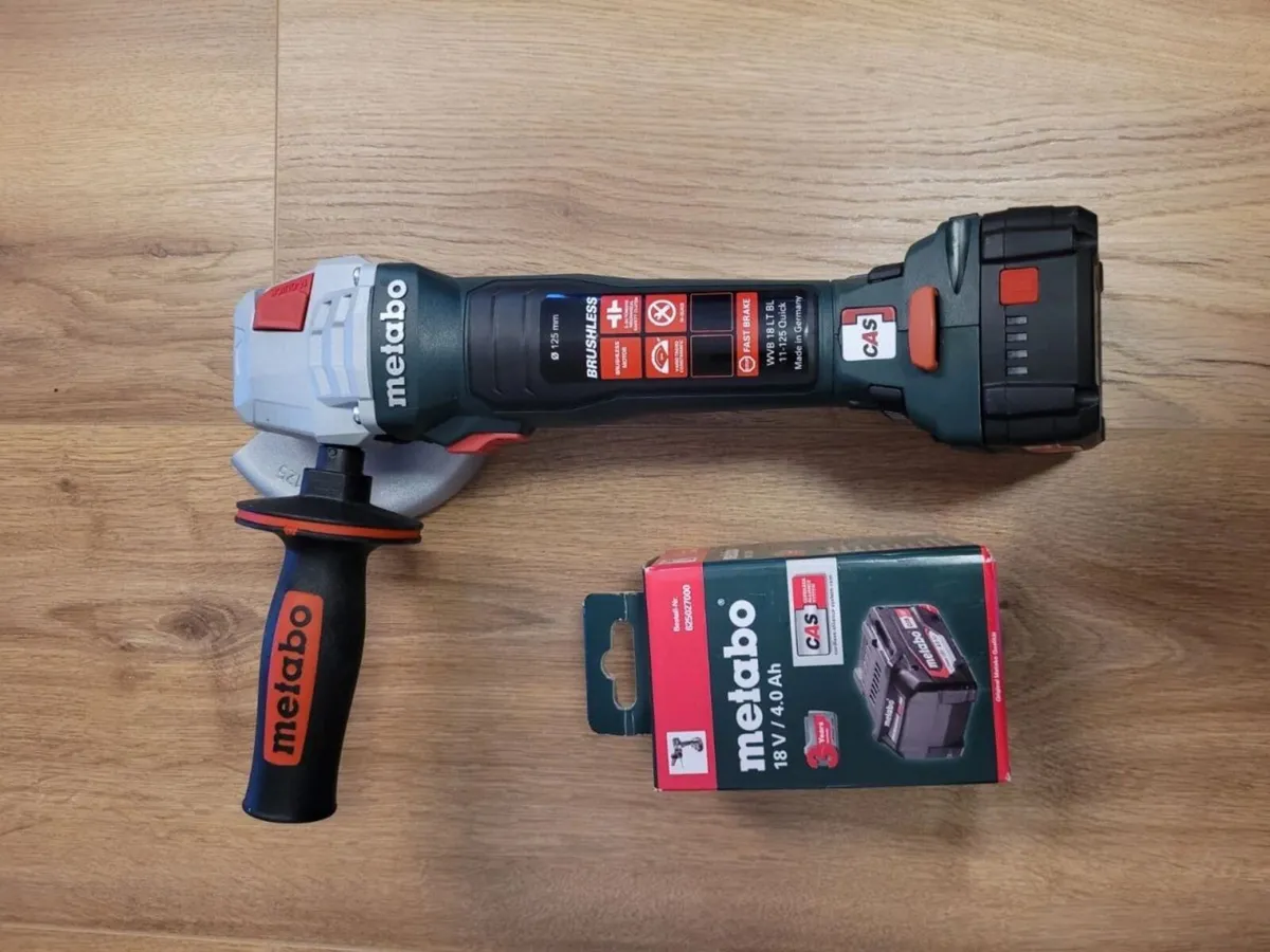 NEW Metabo WVB 18 LT BL 11-125 Angle Grinder + 4.0 - Image 1