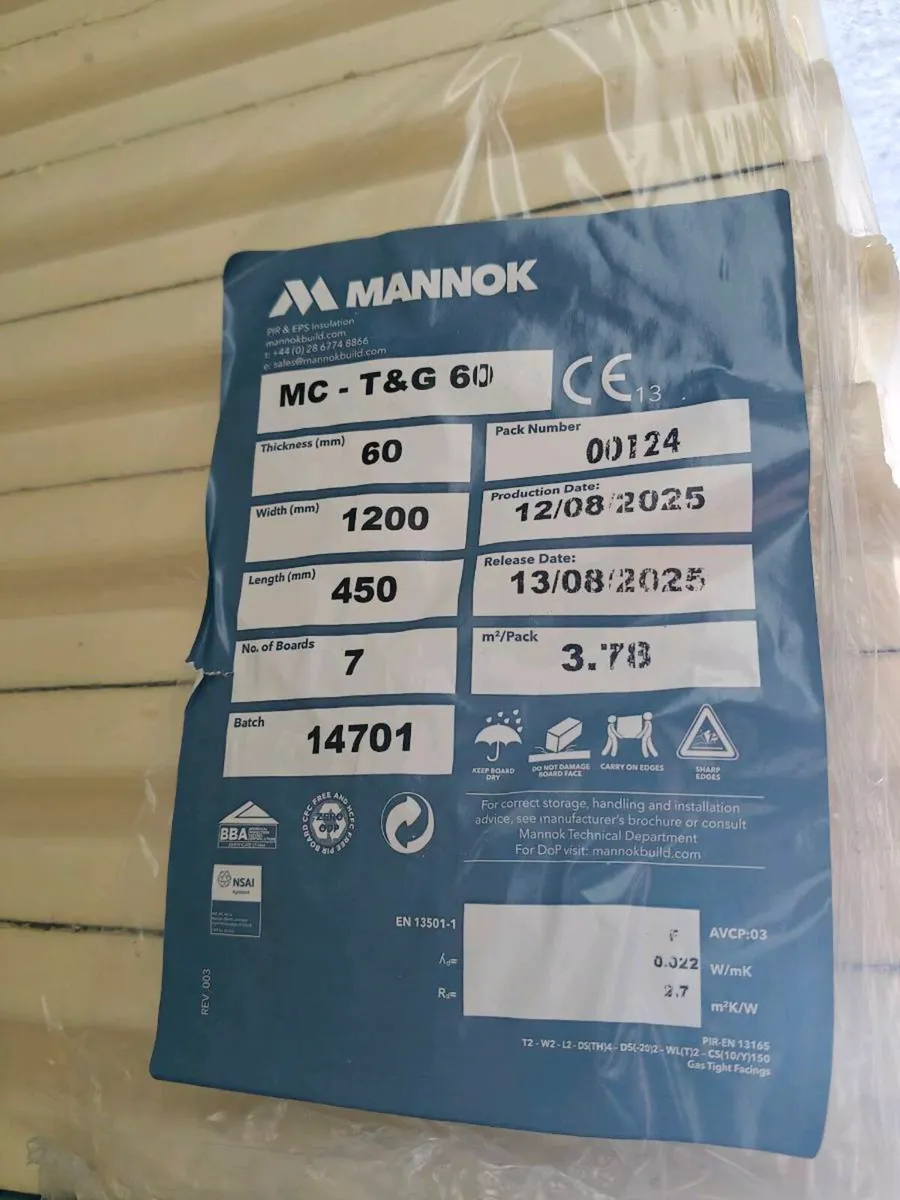 Insulation Boards - 450 x 1200 x 60 - Image 1