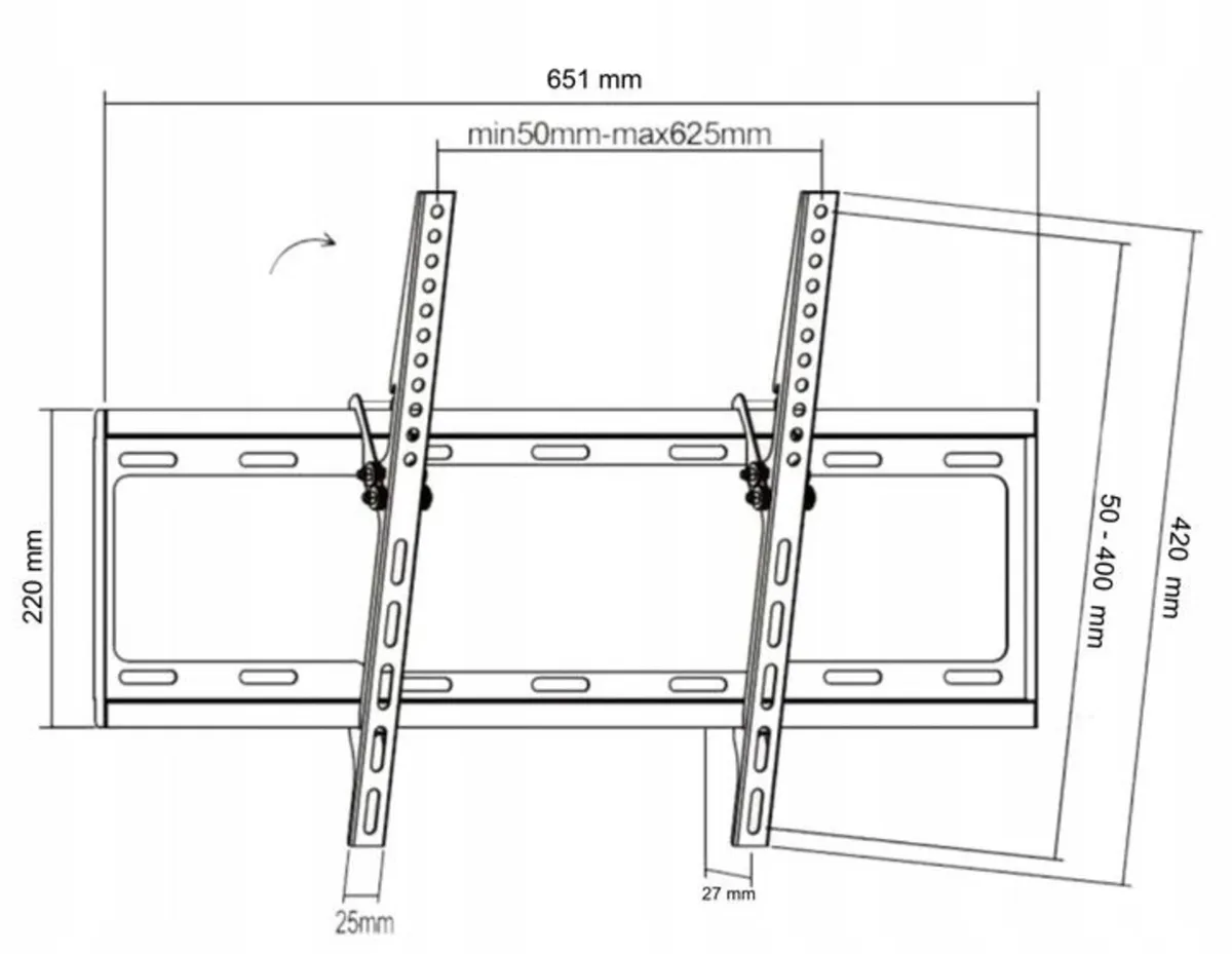 TV Wall Mount Bracket Tilt 37" - 80" TV - Image 3