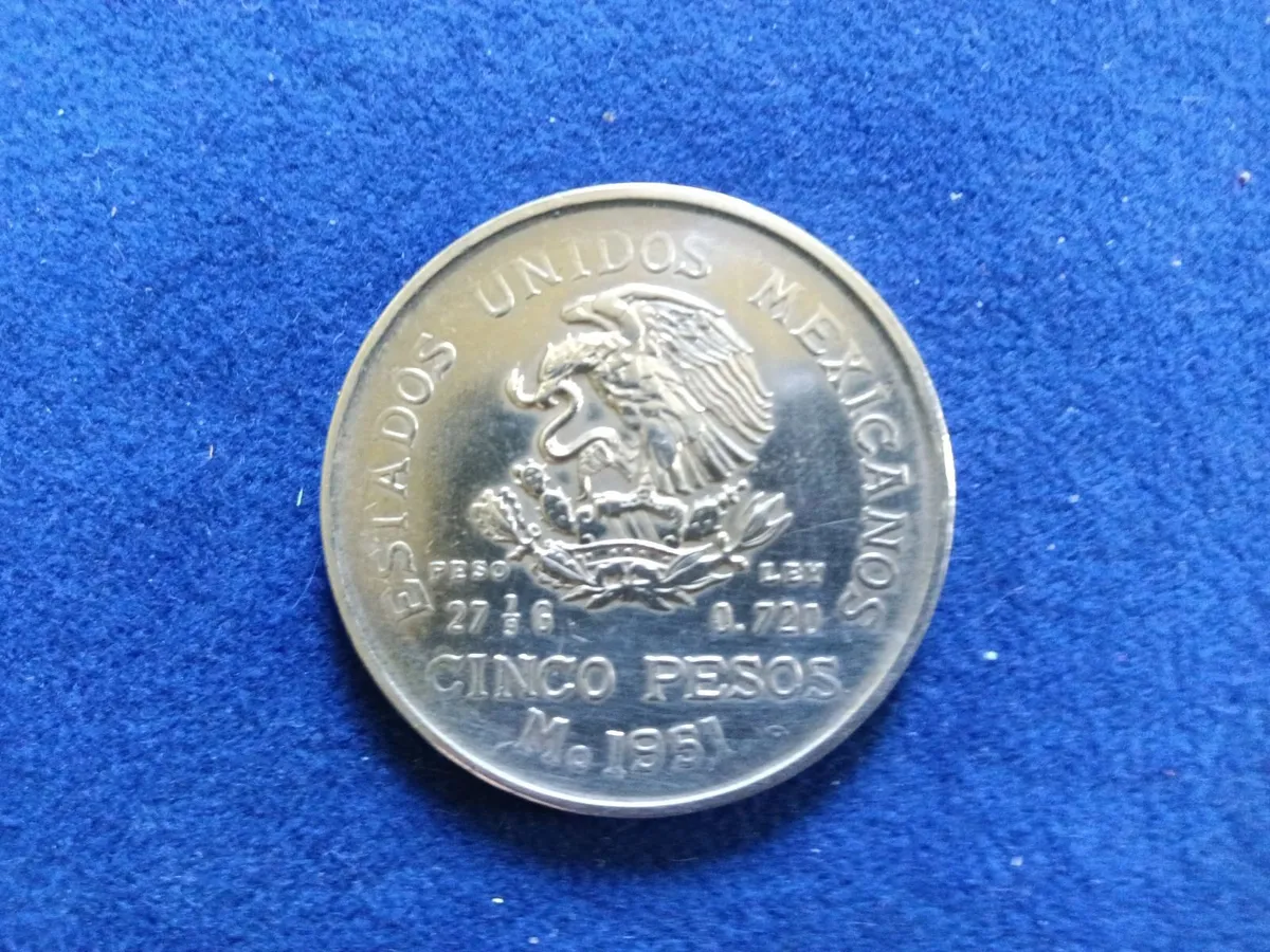 Mexican Silver 5 Pesos Coin - Image 2