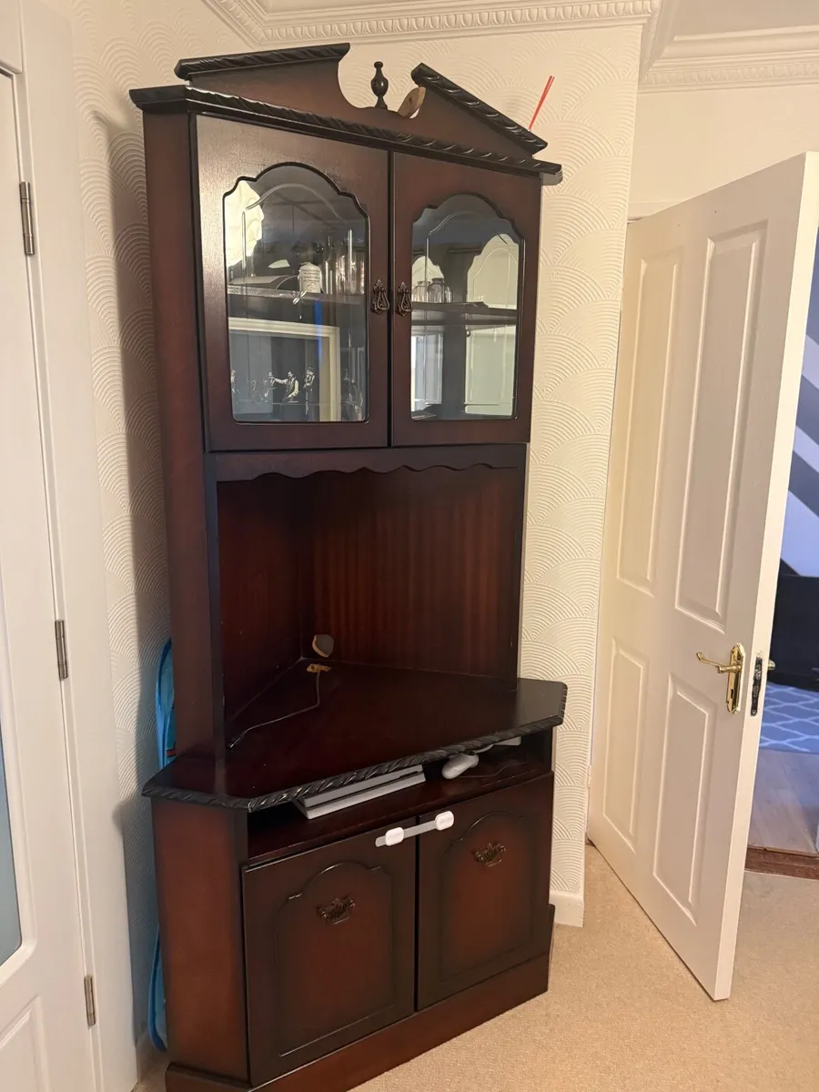 Mahogany corner cabinet