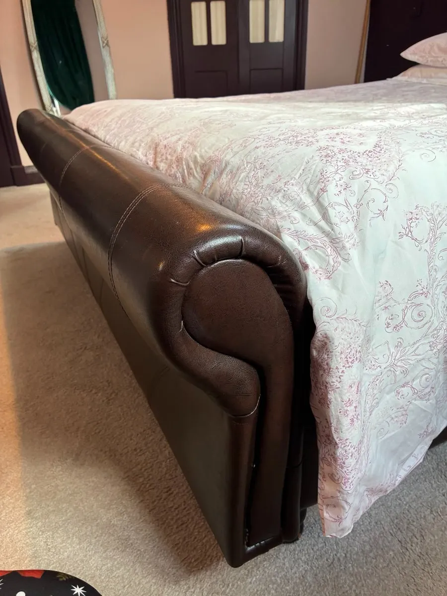 Sturdy King Size Sleigh Bed Frame - Image 3