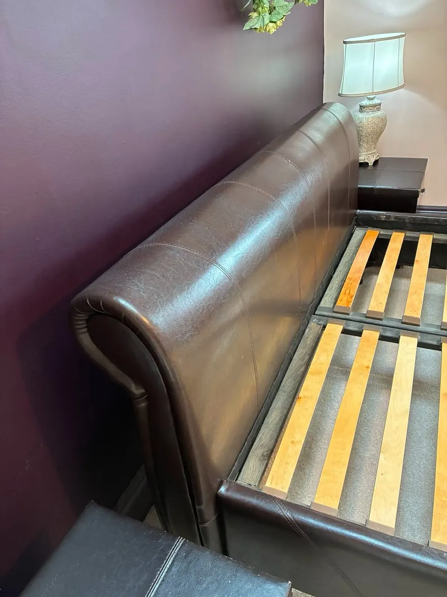 Sturdy King Size Sleigh Bed Frame - Image 2