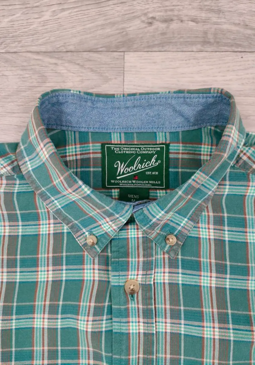 Woolrich Button Down Check Shirt Mens Medium - Image 4