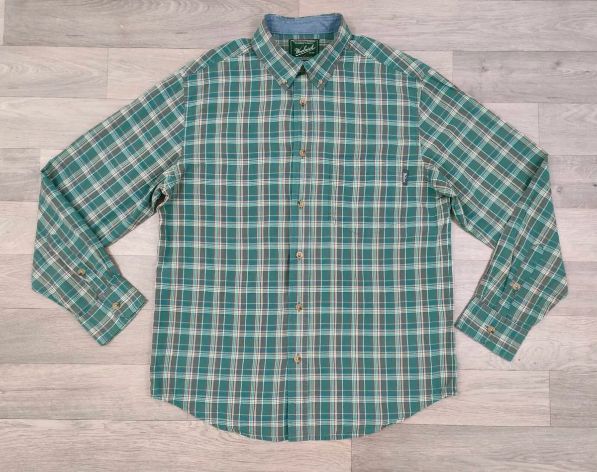 Woolrich Button Down Check Shirt Mens Medium - Image 1