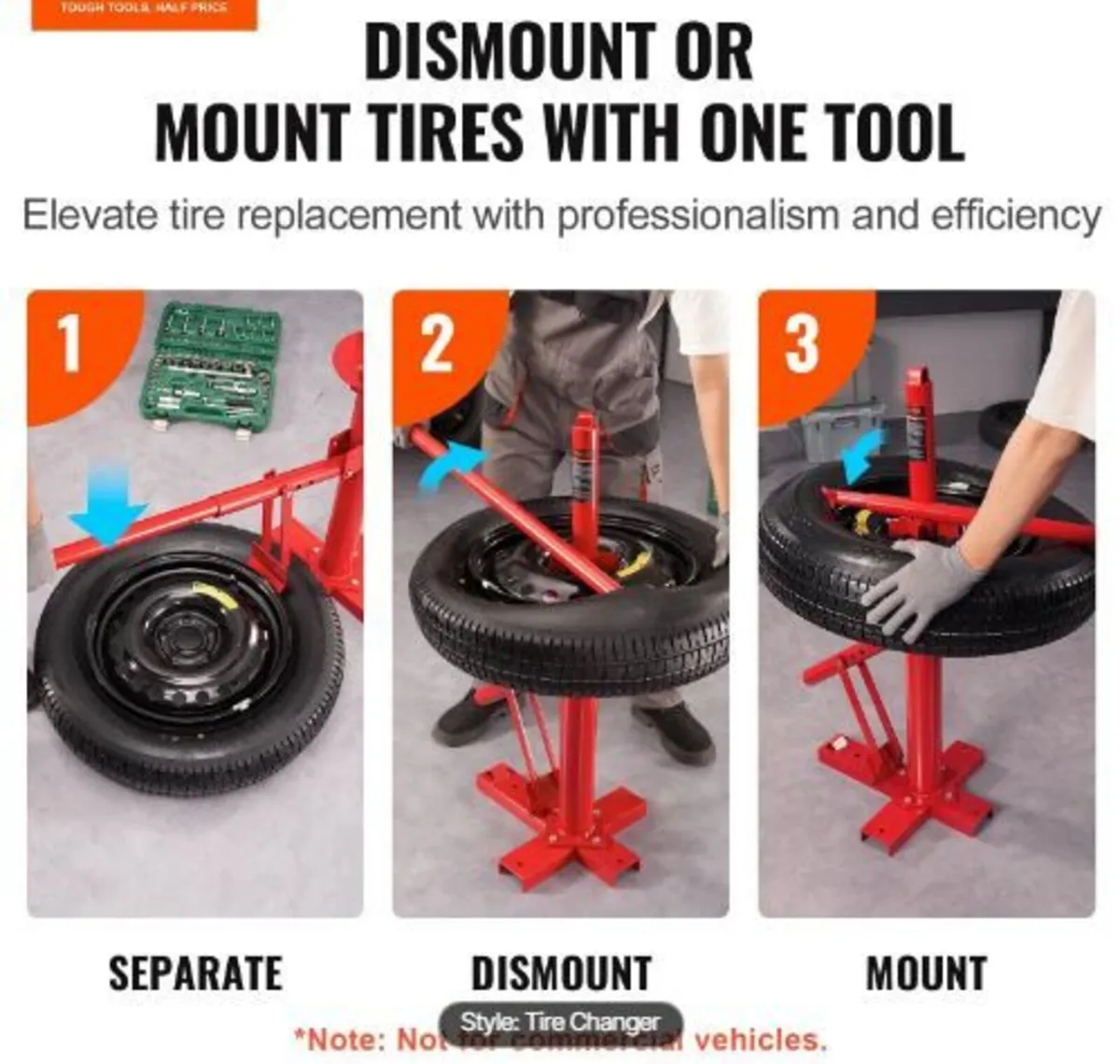 Portable Manual Tire Changer Bead Breaker Tool - Image 1