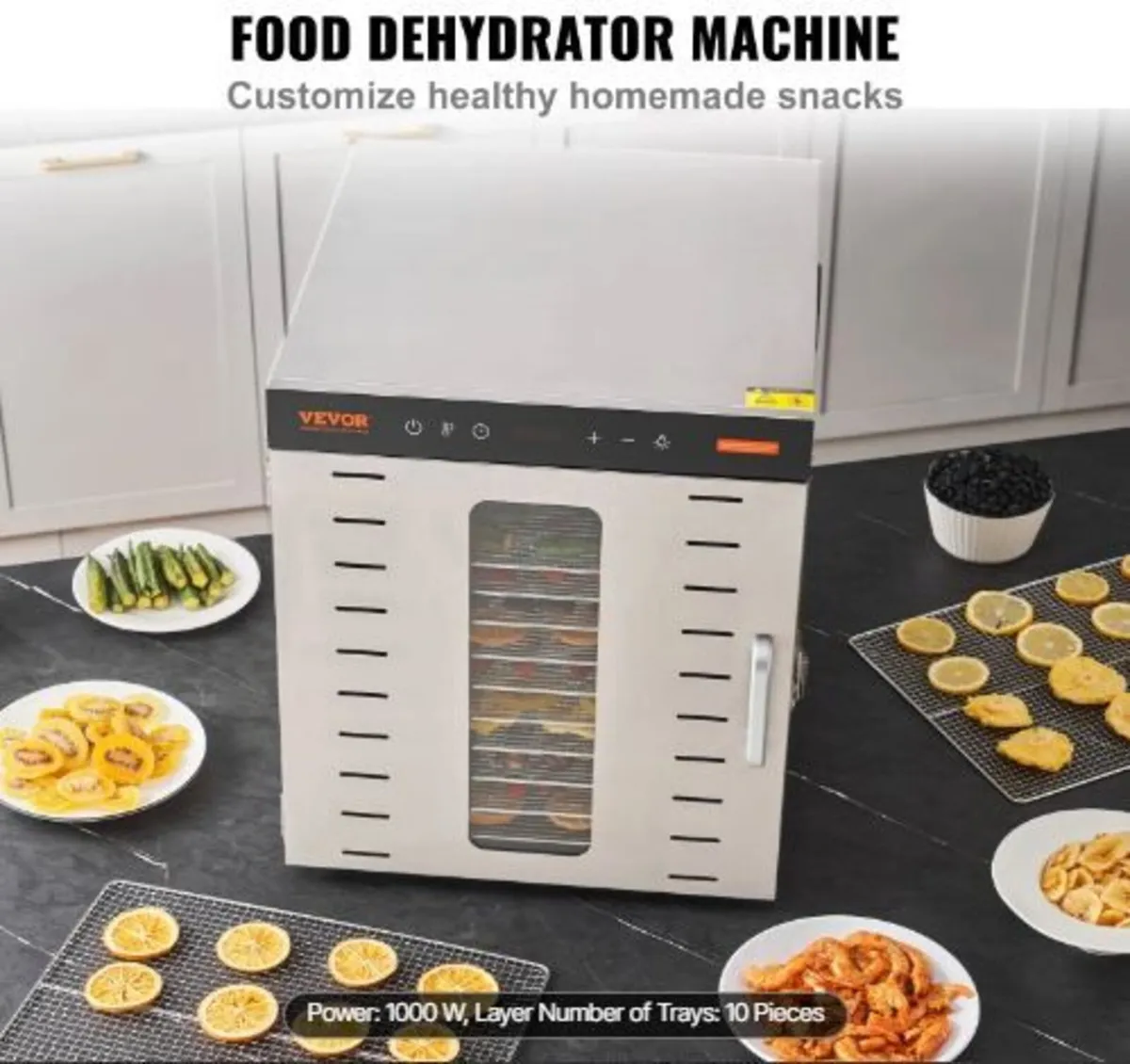 10 Trays Food Dehydrator Machine Stainless Steel - Image 2