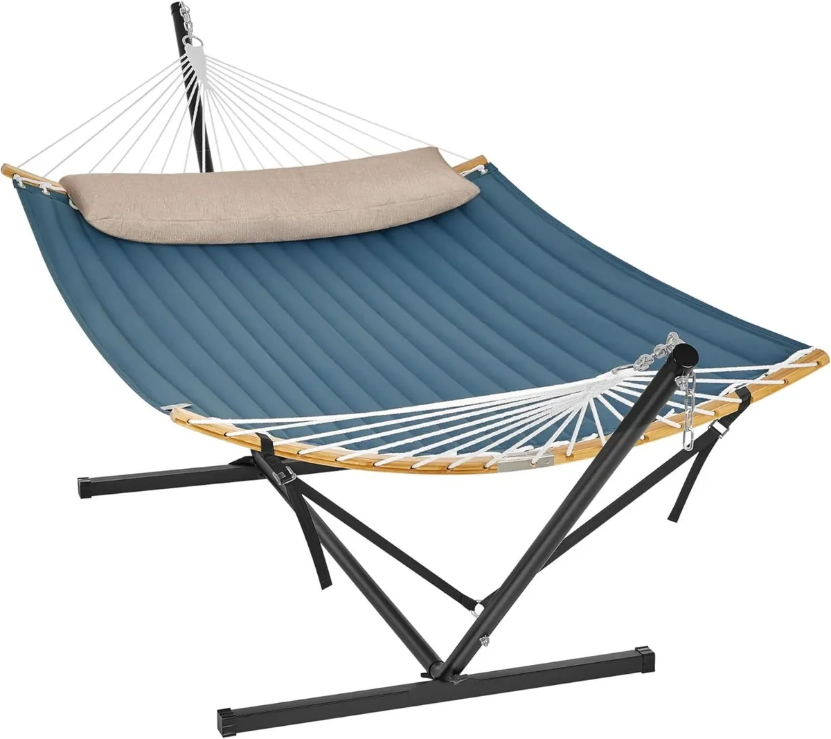Extra Wide Garden Hammock with Stand Padded Outdoo - Image 4