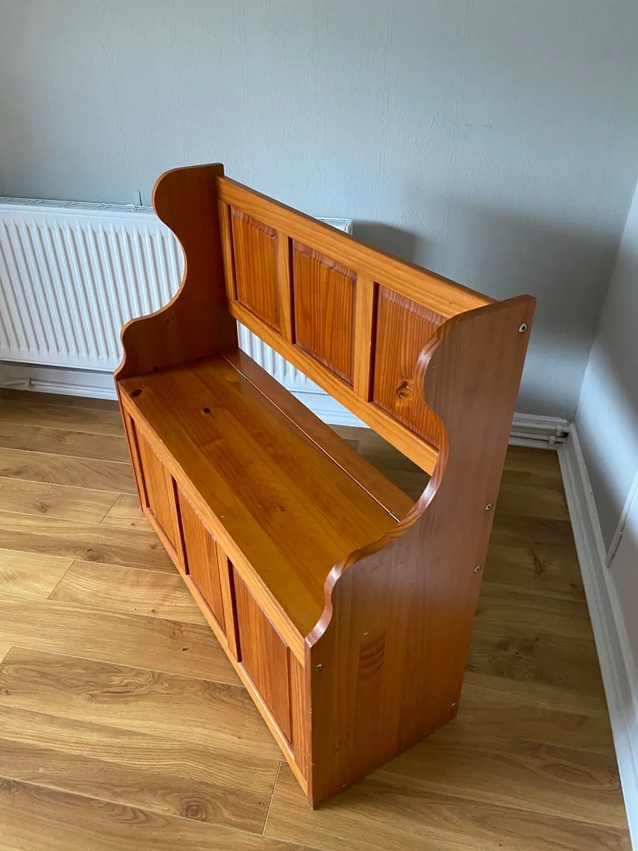 Pine Storage Bench Blanket Box Seat - Image 2