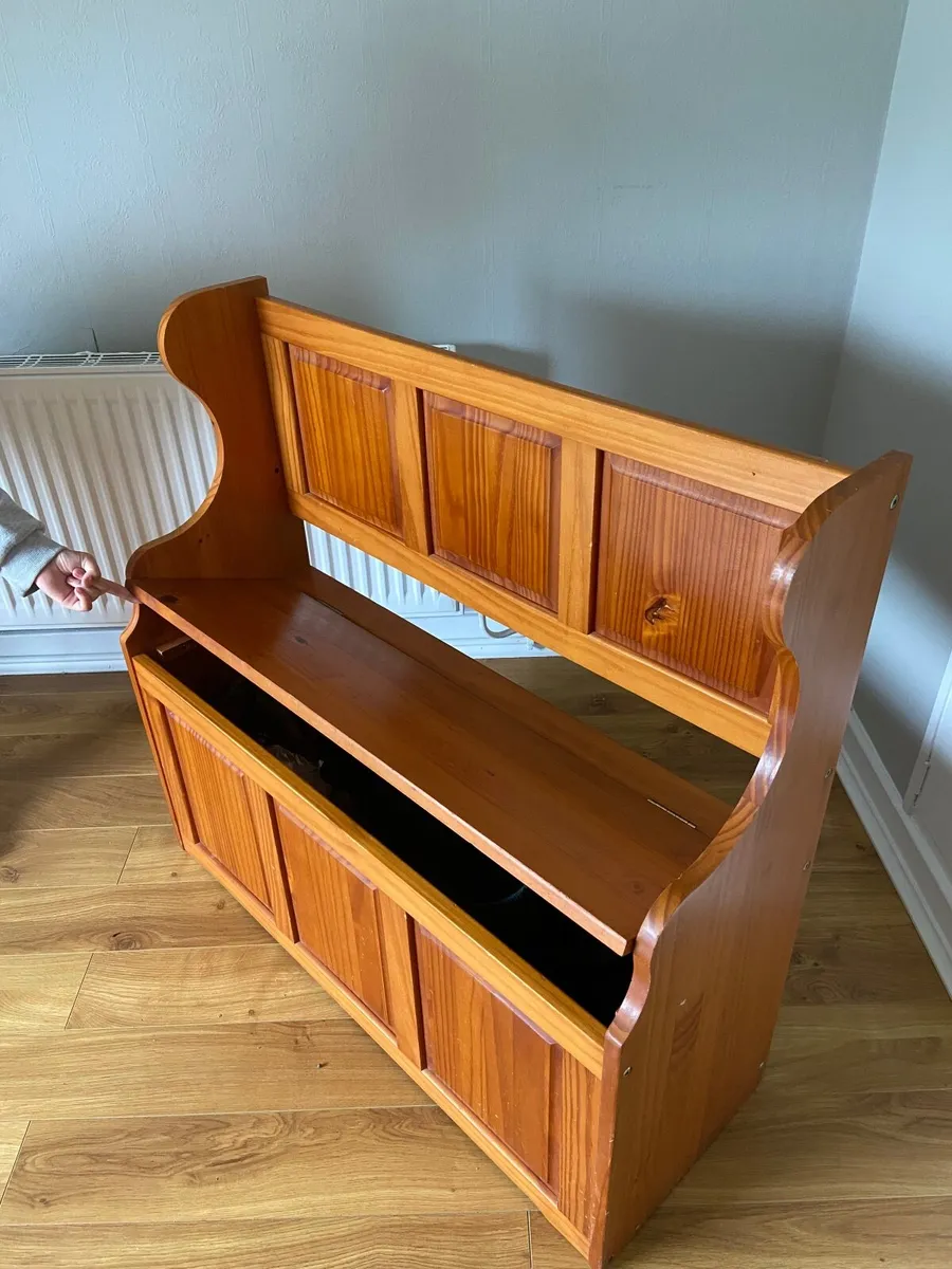 Pine Storage Bench Blanket Box Seat - Image 3