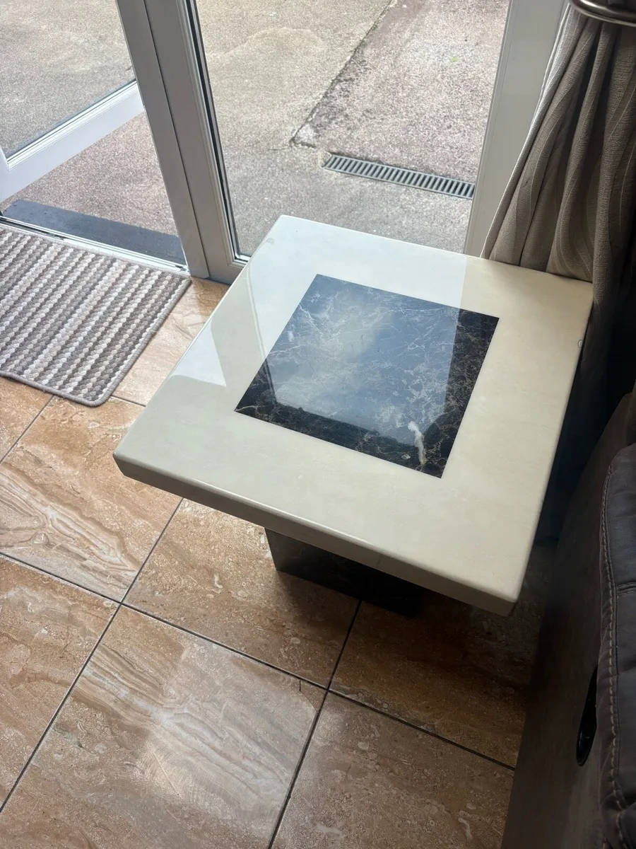Large and Small matching marble tables - Image 2