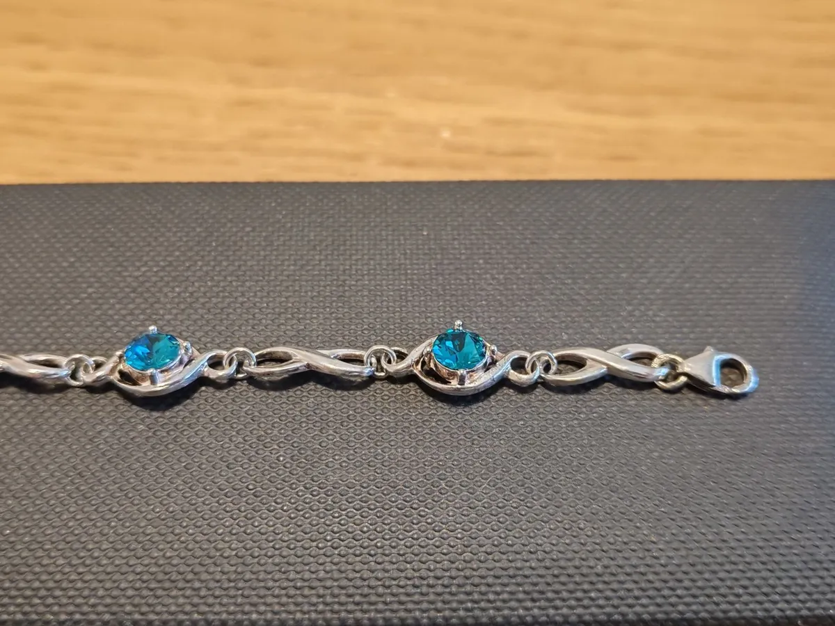 H. Samuel Sterling Silver Blue Topaz Bracelet - Image 4