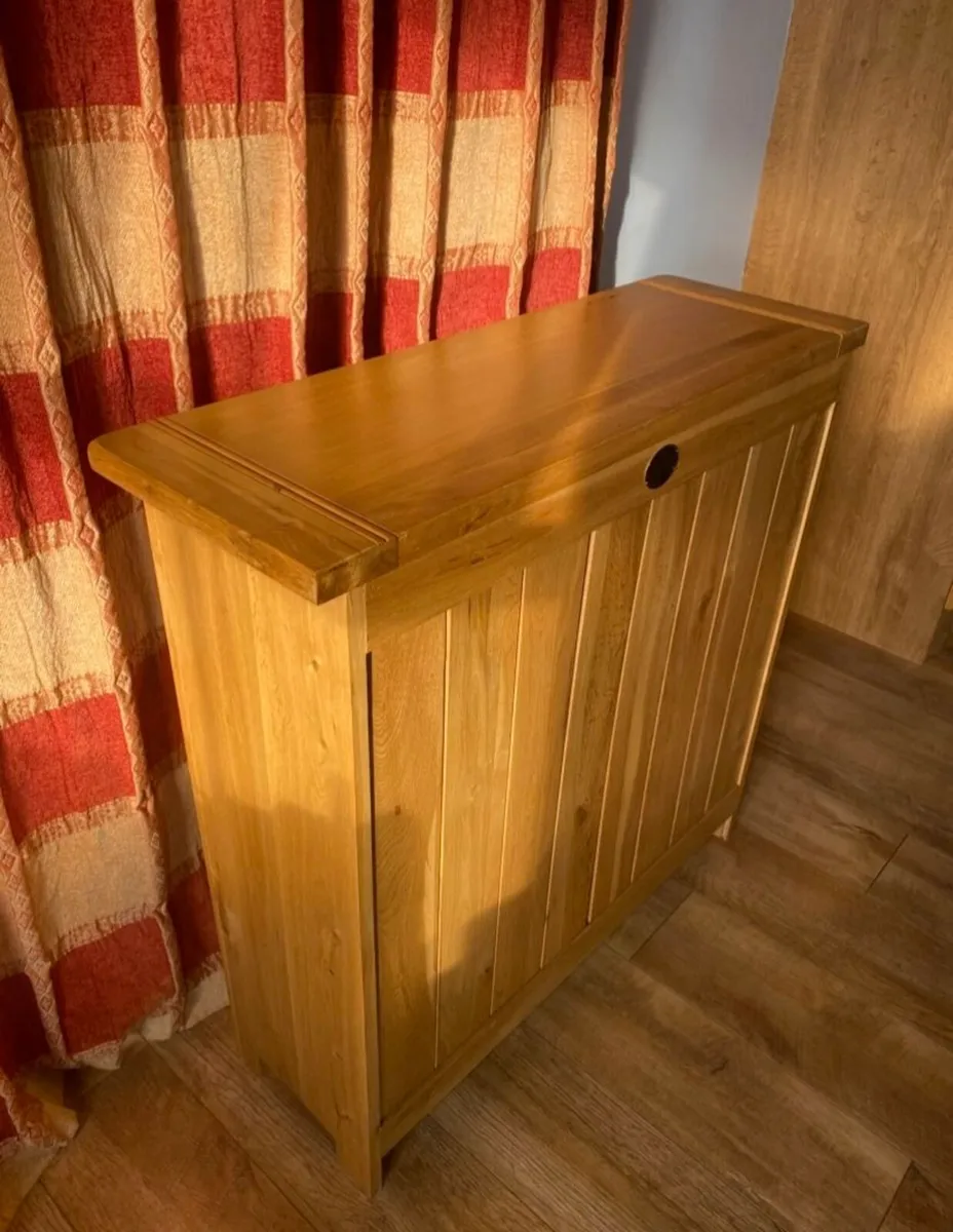 Solid oak wine rack sideboard - Image 2