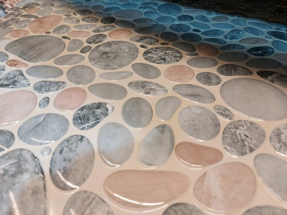 PEBBLE 3D PVC WALL PANELS – GREY & BEIG - Image 3