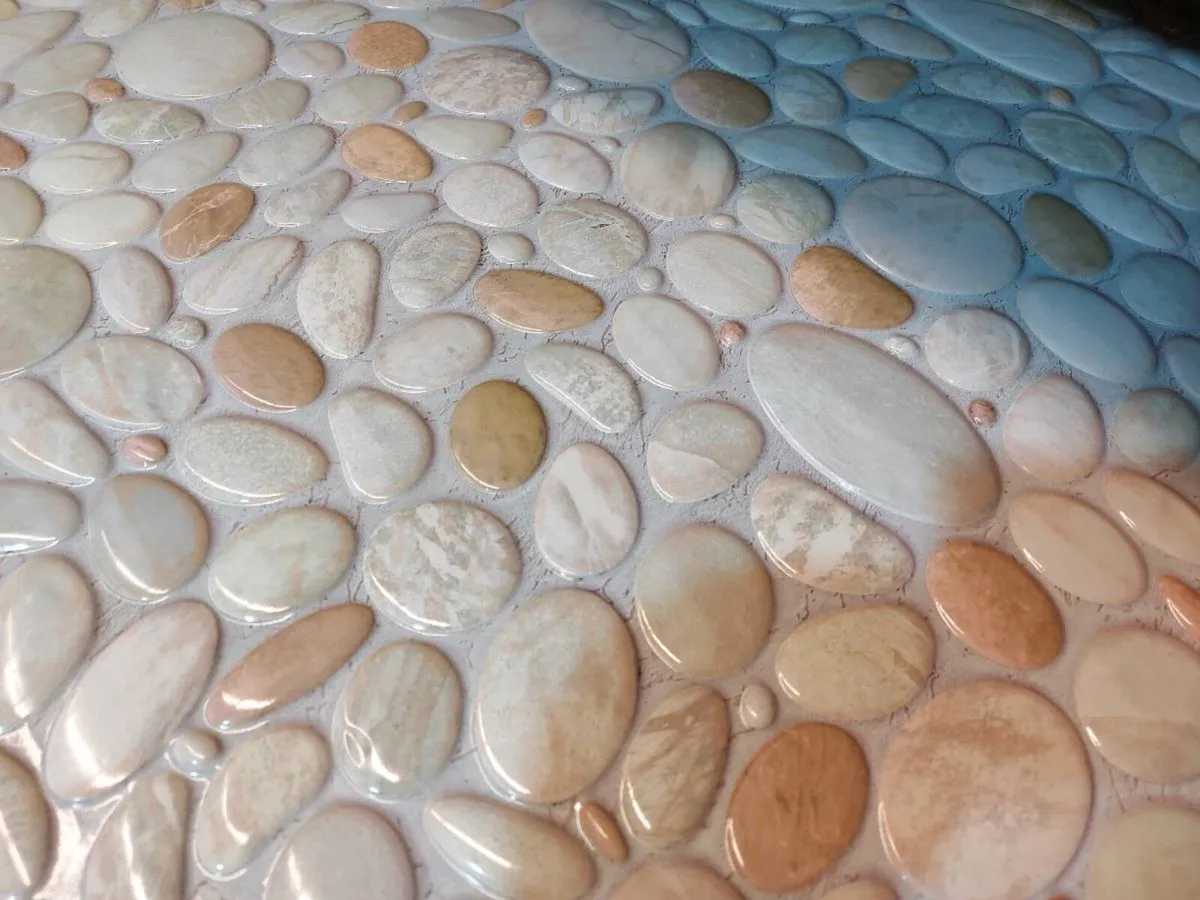 PEBBLE 3D PVC WALL PANELS – GREY & BEIG - Image 2
