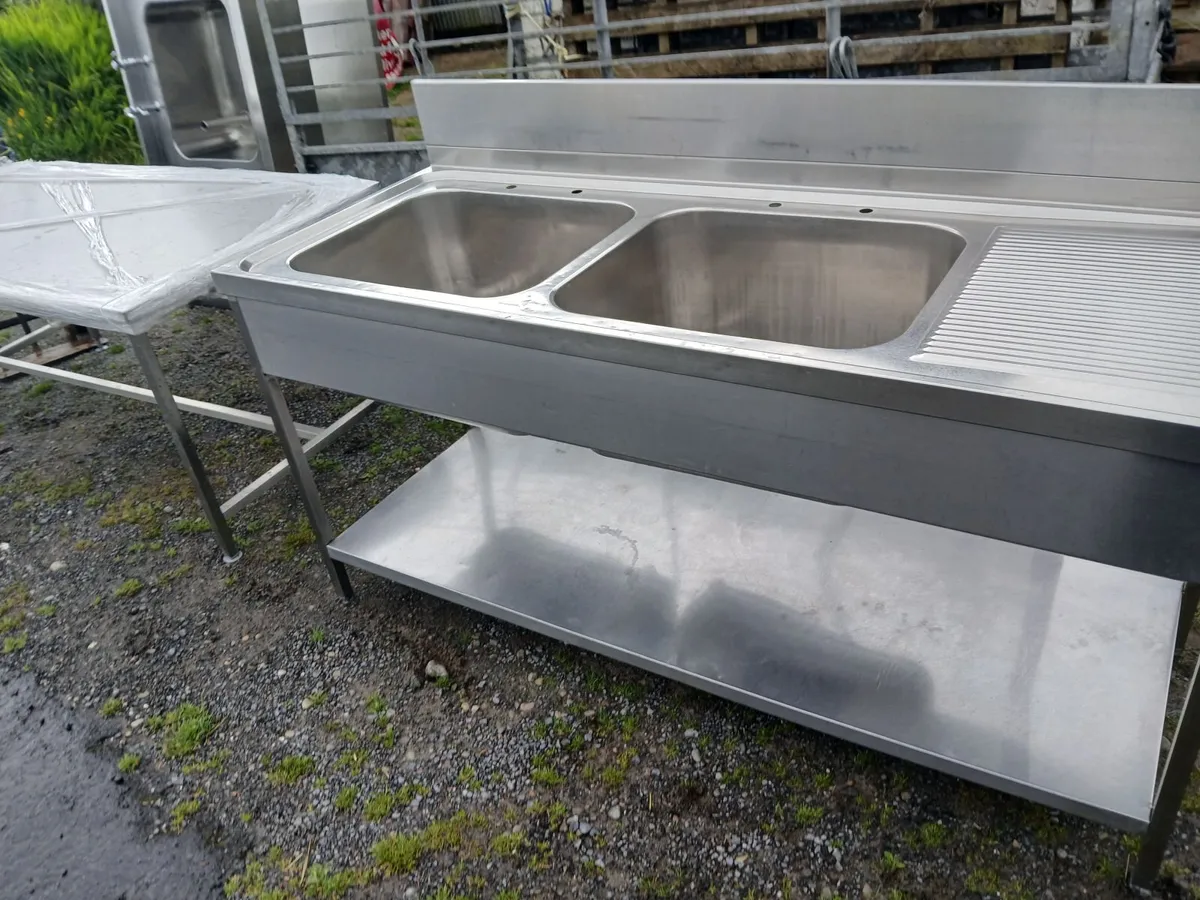 Staneless steel  double sink unit complete - Image 3