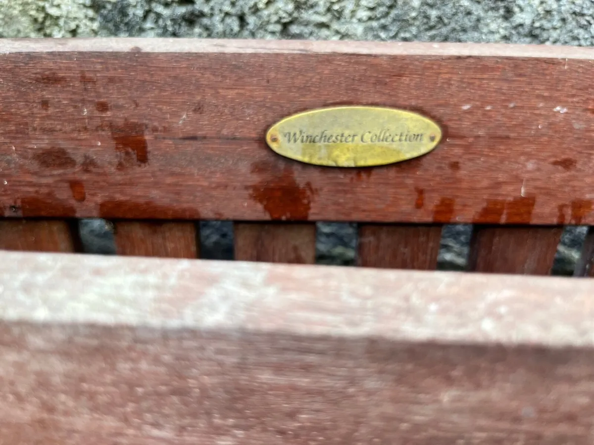 6 Wooden Garden Chairs - Image 2
